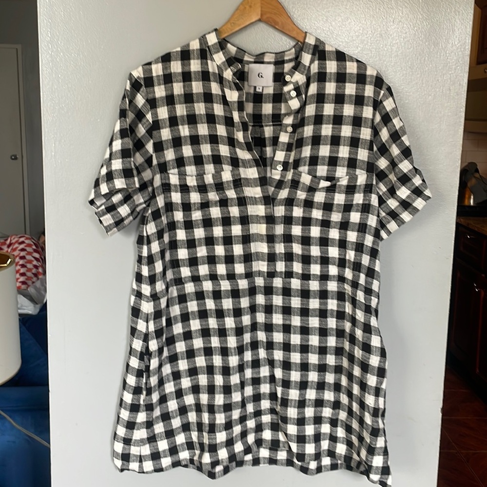 Goop tunic mini dress with side pockets